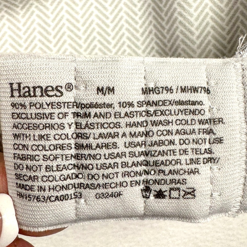 Hanes‎ Ultimate ComfortFlex Fit Wireless Bra Gray Herringbone Medium NEW - Picture 4 of 4